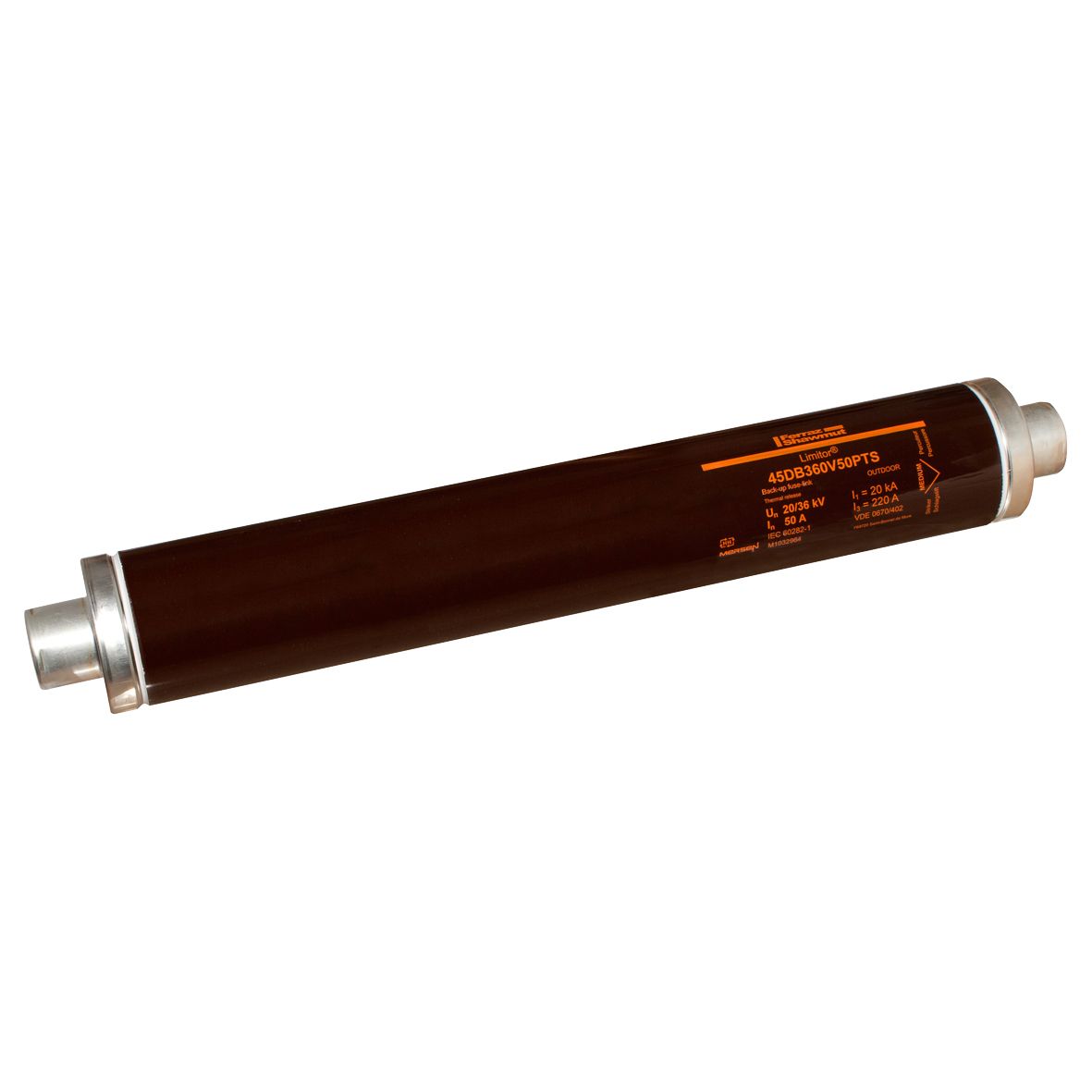 K1000118 - HV fuse, DIN 43625 , VDE0670 T402, 36kV 63A, 537mm, 45mm, medium striker 80N